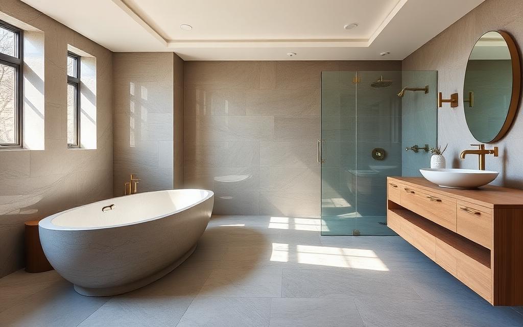 Bathroom renovation by Upstairs Construction & Design