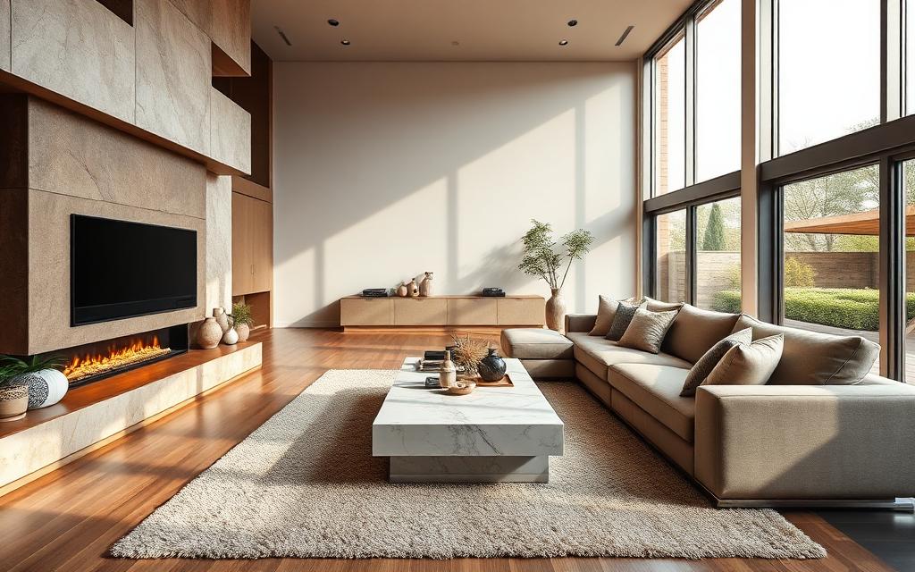 Living Room renovation by Upstairs Construction & Design