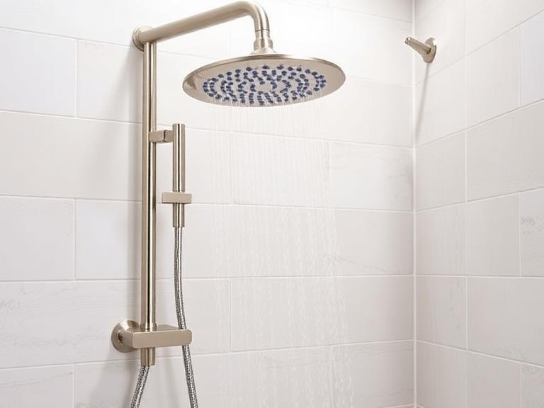 Bexley Thermostatic Shower Set — Brushed nickel, supplied and installed by Upstairs Construction & Design
