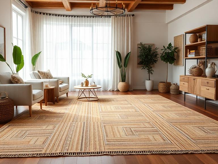 Ashby Wool Area Rug — Wool & jute, supplied and installed by Upstairs Construction & Design