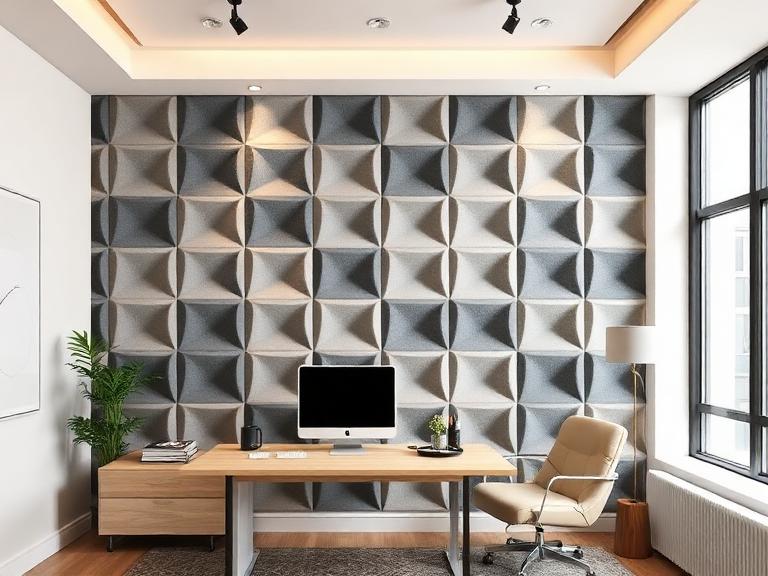 Acoustic Felt Panels — PET felt, supplied and installed by Upstairs Construction & Design
